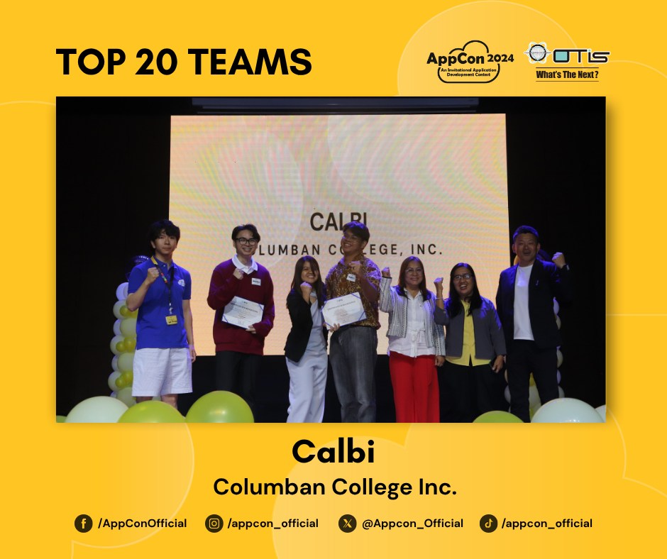 Columban College, Inc. CCS Teams, DAILEKTO and Calbi joins AppCon 2024  